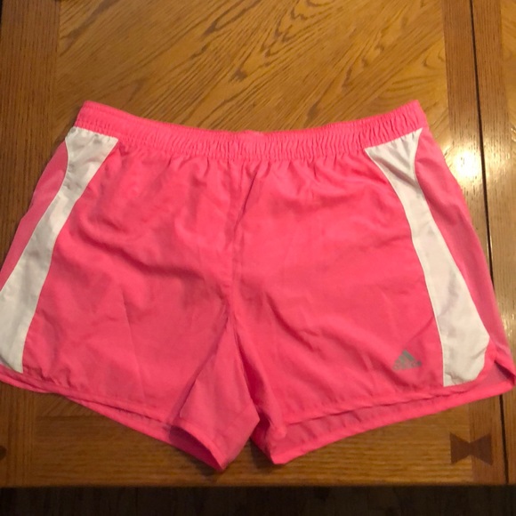 adidas Pants - Adidas Running Shorts Size L Neon Pink adidas Pants - Adidas Running Shorts Size L Neon Pink